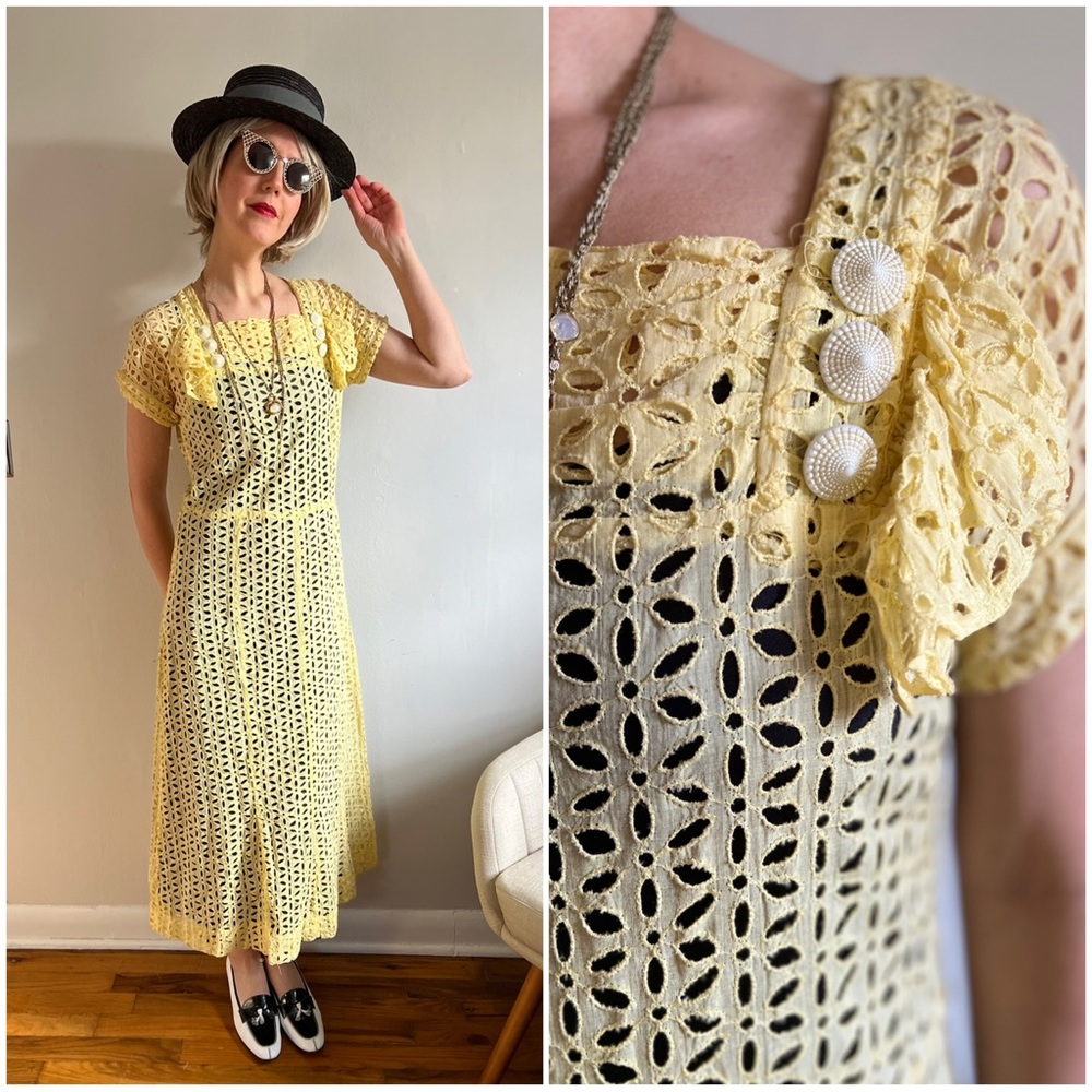 Authentic 1930s Cotton Day Dress